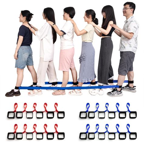 PRICES MAY VARY. 【Awesome Party Game】6 legged race band is designed to spice up a birthday party, carnival, family reunion, team-building, and any outdoor activities as long as 6 players are involved! Work together as a team to walk faster and farther to win the competition. 【Fit Kids and Adult】The Adhesive Strap ankle strap are made of the adjustable elastic band. Making it easy to put on and take off for children and adults. They are comfortable to wear, and the distance between each loop of t Building Backyard, Relay Games, Group Games For Kids, Backyard Activities, Family Backyard, Team Building Games, Relay Races, Team Building Exercises, Company Picnic