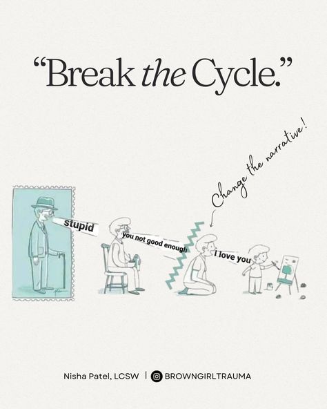 Brown Girl Trauma How To Break A Pattern, Ending Generational Cycles, Generational Cycle Breaker Tattoo, Breaking Generational Cycles Quotes, Generational Curses Quotes, Cycle Breaker Tattoo, Therapy Types, Breaking Generational Cycles, Breaking Patterns