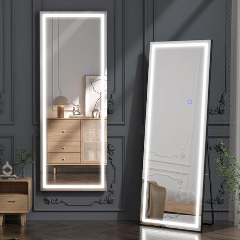 Elevate your beauty routine with our LED full-length mirror, featuring high-definition mirrors and premium LED lights that provide illuminating brightness. Led Arch, Full Length Mirror With Lights, French Circus, Office Clothing, Freestanding Mirrors, Mirror Store, Closet Renovation, Full Body Mirror, Floor Mirrors