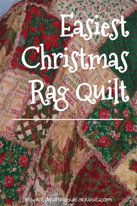 No Sew Rag Quilts, Easy Christmas Quilt Patterns For Beginners, Christmas Flannel Sewing Projects, Simple Christmas Quilts For Beginners, Flannel Christmas Quilt Patterns, Easy Rag Quilts For Beginners, Flannel Rag Quilts How To Make, Christmas Rag Quilts Ideas, Easy Christmas Quilts For Beginners