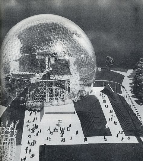 Spherical Architecture, Richard Buckminster Fuller, Expo 67, Architecture Design Process, Buckminster Fuller, Icon Design Inspiration, Eco Architecture, Arch Model, Geodesic Dome