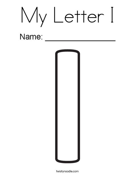 My Letter I Coloring Page - Twisty Noodle Letter I Template Free Printable, My Name Starts With The Letter Free, Letter I Worksheets For Preschoolers, Ell Kindergarten, Letter I Craft For Preschoolers, Letter I Crafts For Preschoolers, Letter I Words, Letter I Activities, Letter I Crafts