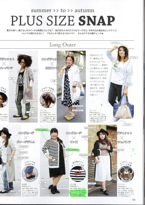 LA FARFA NOVEMBER 2015 FASHION SNAP PAGE La Farfa, Japan Fashion Casual, Tita Outfit, Big Size Fashion, Long Outer, Outfit Plus Size, Build A Wardrobe, Plus Size Fashion For Women, 2015 Fashion