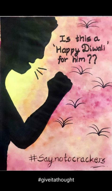 Poster on Diwali... Say no to crackers... DIY...Made by Anchal Jain Say No To Crackers Diwali Poster, No Crackers Diwali Poster, Poster On Diwali, Diwali Poster Ideas, Say No To Crackers Posters, Eco Friendly Diwali Posters, Diwali Poem, Diwali Posters, Pollution Free Diwali