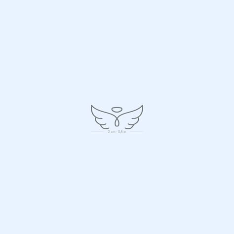 Minimalist wings and halo tattoo set. 2 week temporary tattoos. Perfect for festivals, parties or everyday wear. tattoo wings halo minimalist festival . #Angel_Wings_Tiny_Tattoo #Micro_Angel_Tattoo #Small_Halo_Tattoo #Loved_One_In_Heaven_Tattoo 4 Angels Tattoo, Micro Angel Tattoo, Small Halo Tattoo, Angel Wing Fine Line Tattoo, Simple Angel Wing Tattoo, Minimal Angel Wings Tattoo, Minimalistic Angel Tattoo, Minimalist Tattoo Quote, Tattoo For Angel Baby