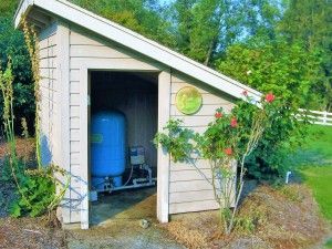 Residential well pump house Well Pump House, Water Well House, Well Pump Cover, Well House, Pump House, House Shed, Backyard Sheds, Well Pump, Yard Project