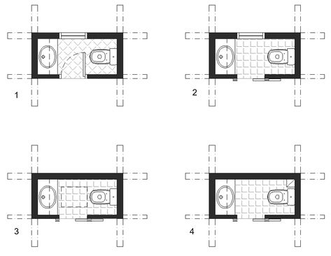 Inspiring powder room floor plans by an expert architect Small Half Bathroom Layout Floor Plans, Small Toilet Room Layout, Small Powder Room Floor Plans, Half Bathroom Floor Plan, Small Powder Room Layout Floor Plans, Tiny Half Bath Layout, Powder Bath Layout, 3x5 Powder Room, Powder Room Layout Plans