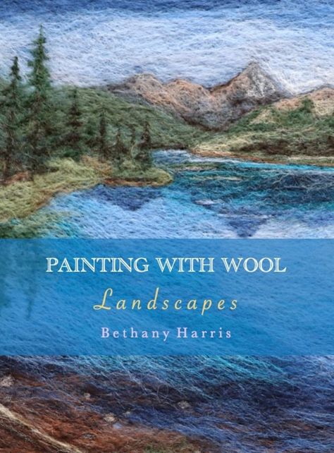 Painting With Wool Landscapes E-book PDF Instant Digital - Etsy UK Needle Felting 2d Tutorials, Embroidery On Felted Wool, Needle Felting And Embroidery, Felted Paintings Ideas, Needle Felt Embroidery, Needle Felting Landscape Ideas, Needle Felting Landscapes Tutorial, Painting With Wool Needle Felting, Needle Felted Paintings