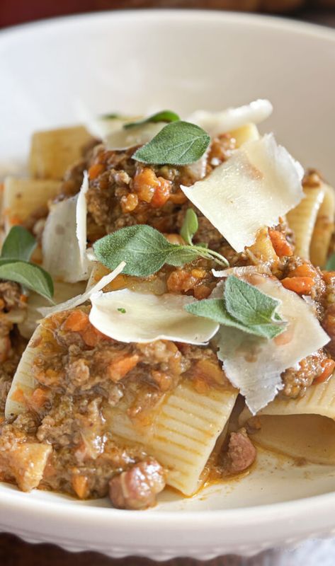 Artusi’s 1881 Adapted Bolognese Recipe with Bison by kiowafoodie - FoodSocial Broccoli Lemon, Bison Recipes, Red Curry Chicken, Puppy Chow Recipes, Paleo Protein, Bolognese Recipe, Home Meals, Salad Sauce, Lemon Pasta