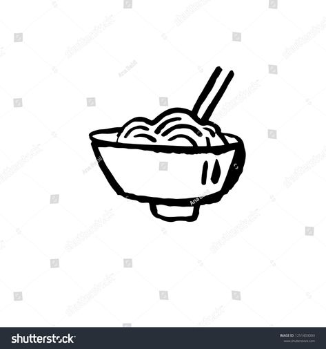 Noodles icon. Ggrunge ink brush vector illustration. Food flat illustration. #Ad , #sponsored, #Ggrunge#ink#Noodles#icon Noodle Illustration, Brush Drawing, Ink Brush, Writing Templates, Illustration Food, Flat Illustration, Pho, Easy Drawings, Noodles