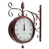 Train Station Clock, Antique Living Room, Outdoor Clock, Retro Wall Clock, Diy Clock Wall, Hanging Clock, Porch Garden, Decor Hanging, Diy Clock