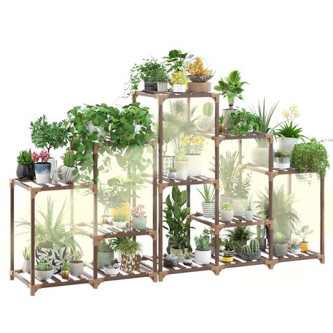 PRICES MAY VARY. CORNER PLANT STAND:Different options on how to set it up. The corner plant stand does not take up much space, good for organizing your plants in a small area. Such as window, porch, patio, condo, apartment, bedroom or living room. SUNLIKE FULL SPECTRUM: Equipped with a full spectrum LED grow light from 380nm to 780nm to provide plants with natural sunlight. You can have your lights automatically turn on or off in a specified time by setting up the timer.Meanwhile, different dimm Corner Plant Shelf, Shelf Flower, Corner Plant, Grow Light Bulbs, Indoor Greenhouse, Plants Outdoor, Greenhouse Plants, Grow Lights For Plants, Plant Shelf