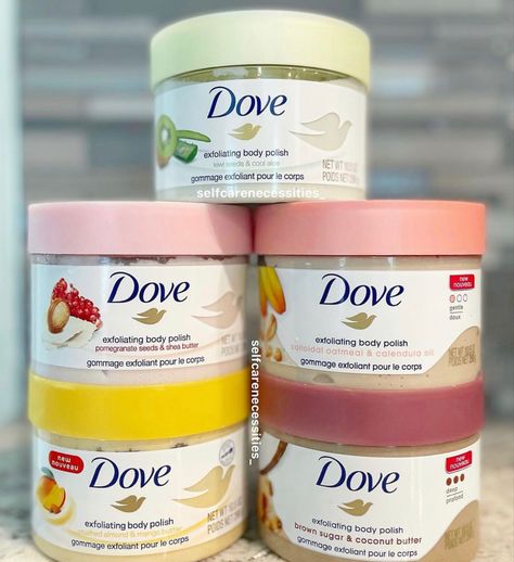 Dove Body Scrub, Dove Exfoliating Body Polish, Easy Self Care, Exfoliating Body Polish, Dove Body Wash, Bath N Body Works, Body Hygiene, Exfoliating Body Scrub, Bath And Body Works Perfume