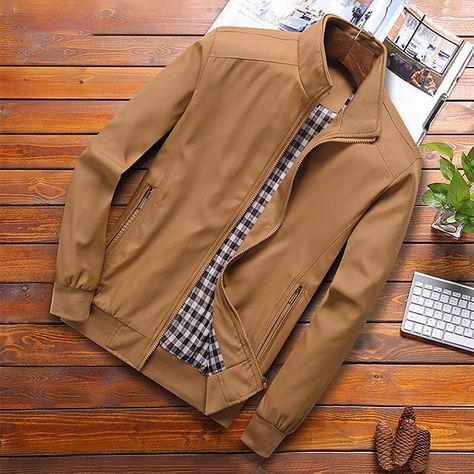 Season:Autumn,Spring; Fabric:Polyester; Gender:Men's; Style:Fashion,Casual; Occasion:Business,Daily; Outerwear Length:Regular; Placket:Zipper; Function:Windproof; Pattern:Plain; Design:Pocket; Neckline:Stand Collar; Outerwear Type:Jacket; Listing Date:07/28/2023; Bust:; Length:; Shoulder Width:; Sleeve: Men Overcoat, Baseball Jacket Men, Man's Overcoat, Baseball Jackets, 50 Style, Autumn Casual, Clothing Details, Men's Jacket, Men's Coats & Jackets