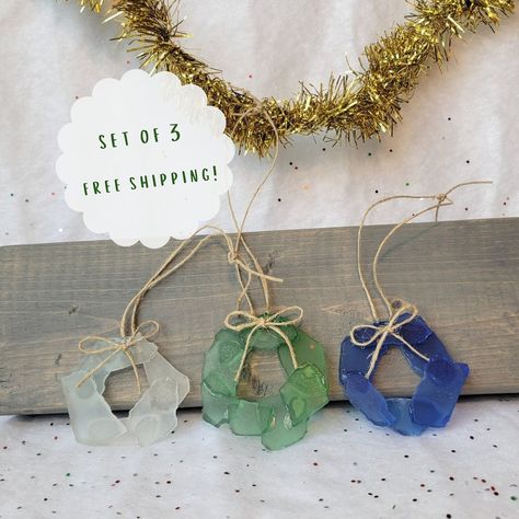 This Christmas Ornaments item by ShorelineShackUSA has 7 favorites from Etsy shoppers. Ships from United States. Listed on 16 Apr, 2024 Sea Glass Wreath Diy, What To Make With Sea Glass Ideas, Sea Glass Christmas Tree Ornament, Christmas Sea Glass Crafts, Sea Glass Tree Ornaments, Sea Glass Craft Ideas, Sea Glass Mobile, Beach Glass Christmas Ornaments, Seaglass Ornaments Diy