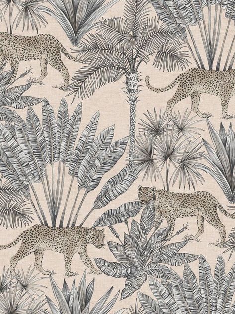 Wallpaper Blush, Exotic Bedrooms, Lung Cleanse, Cheetah Wallpaper, Palm Trees Wallpaper, Palm Leaf Wallpaper, Jungle Scene, Blush Wallpaper, Pink Backdrop