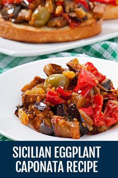 Eggplant Caponata Recipe, Sicilian Eggplant, Italian Eggplant, Caponata Recipe, Eggplant Appetizer, Italian Recipes Appetizers, Makanan Italia, Eggplant Caponata, Eggplant Dishes