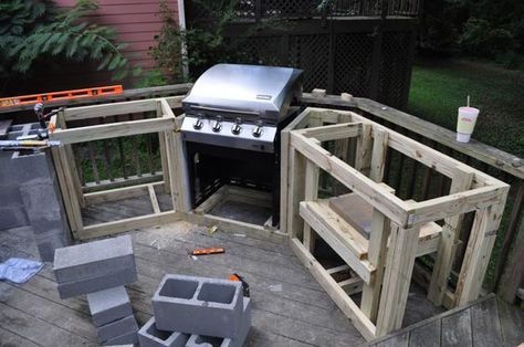 Imposing Outdoor Kitchen Cabinet Frames From Plywood Material With Built In Steel Outdoor Kitchen Grill Also Combine With Concrete Block For Kitchen Island from DIY Outdoor Kitchen Guide Outdoor Grill Station Deck, Built In Outdoor Kitchen On Deck, Corner Deck Outdoor Kitchen, Drop In Cooler Outdoor Kitchen, Azek Outdoor Kitchen, Decks With Outdoor Kitchens, Campsite Outdoor Kitchen, Bbq Island Ideas Diy, Patio Grill Station Diy Wood