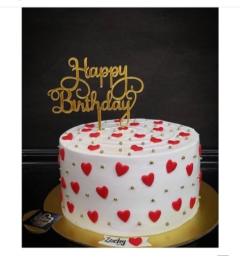 1kg Cake Design Birthday, Aniversary Cakes Designs, Cake For Husband Birthday, Wedding Cake Designs Simple, Cake For Boyfriend, Buttercream Cake Designs, Happy Anniversary Cakes, Candy Birthday Cakes, Birthday Cake For Husband