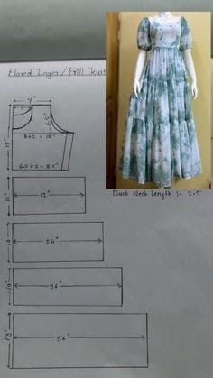 Layer Kurti Designs, Cloth Stitching Ideas, Layer Frock Design, How To Stitch A Dress, Layer Dress Pattern, New Stylish Dress Design, Fashion Dresses Videos, Dress Stitching Ideas, New Dress Designs