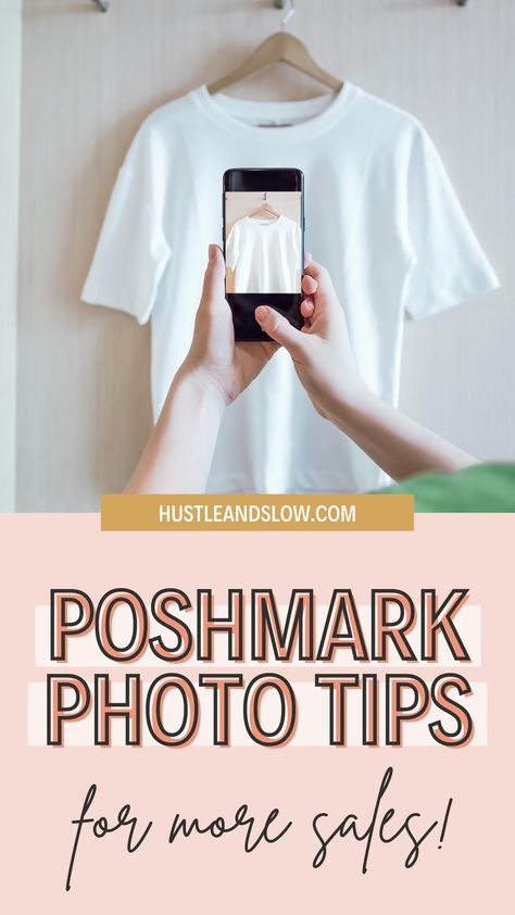 Want to increase your Poshmark sales? Or maybe you're a Poshmark beginner? These Poshmark photo tips will help you take good photos if your items so that your buyers are confident in buying from you! How To Take Pictures For Poshmark, How To Take Pictures Of Clothes To Sell Online, How To Sell Clothes Online Pictures, How To Photograph Clothes To Sell Online, Poshmark Selling Tips, Tips For Selling On Poshmark, How To Take Photos Of Clothes To Sell, Poshmark Photo Tips, Photographing Clothes To Sell