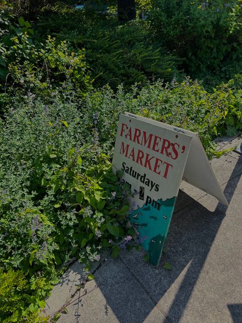 farmers market, farmers market sign, aesthetic photo, aesthetic sign, bainbridge island, washington, ferry, washington aesthetic, summer, summer aesthetic March Vision Board Pictures, Seattle Farmers Market, Farmers Markets Aesthetic, Summer Freedom Aesthetic, Small Town Farmers Market, Summer Market Aesthetic, Farmer’s Market Aesthetic, March Mood Board Aesthetic, Farm Summer Aesthetic