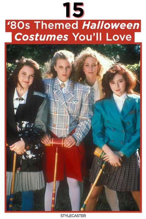 STYLECASTER | halloween costume | 80s halloween costume | 1980s halloween costume | Halloween costume women Denim Jumpsuit Costume Halloween, 80 Dresses Style, Fast Times At Ridgemont High Outfits, Vintage Movie Costumes, 80s Scary Movies, Cute 80s Costumes, 80s Icons Costume, Preppy 80s Costume, 80s Character Costume Women