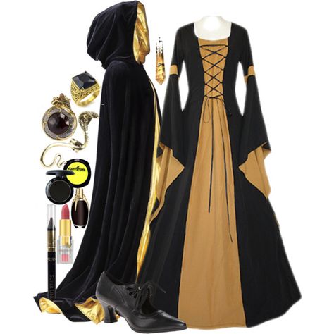 Helga Hufflepuff Inspired Set by mockingbirdcemeterylane on Polyvore Hufflepuff Dress, Hufflepuff Costume, Harry Potter Houses Outfits, Helga Hufflepuff, Hufflepuff Outfit, Hogwarts Uniform, Stile Harry Potter, Hogwarts Outfits, House Colours