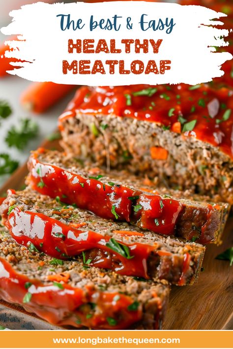 Indulge in our Healthy Meatloaf recipe, a blend of lean meats and veggies for a nutritious twist on a classic! It's easy, delicious, and perfect for a wholesome family dinner. Loved by kids and adults alike, this meatloaf is sure to become a staple in your home. Head to our blog for the full recipe and transform your mealtime with this hearty, healthy delight! Lean And Green Meals Optavia 5&1 Beef Meatloaf, Meatloaf Recipes With Carrots, Lean Meatloaf Recipe, Healthy Meatloaf Recipes With Vegetables, Clean Meatloaf Recipe, Meatloaf Turkey Recipes, Meatloaf Recipes With Veggies, Easy Healthy Meatloaf, Hidden Veggie Meatloaf