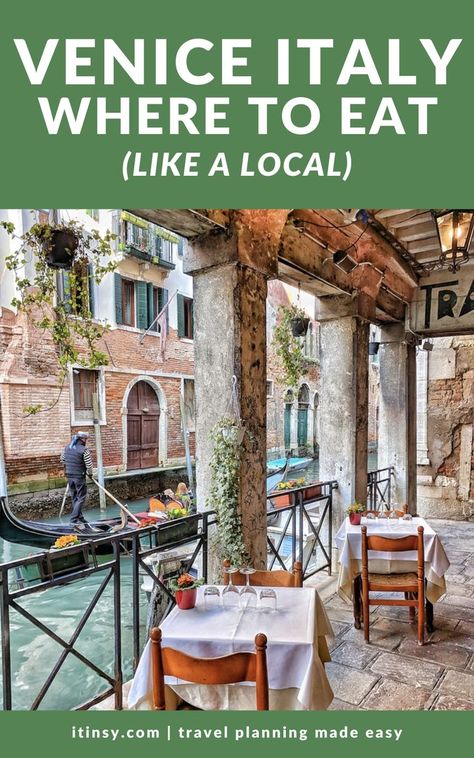 Venice Italy Restaurants, Basic Italian Phrases, Travel Podcasts, Venice Italy Food, Venice Restaurants, Venice Food, Basic Italian, Italy Restaurant, Italy Trip Planning