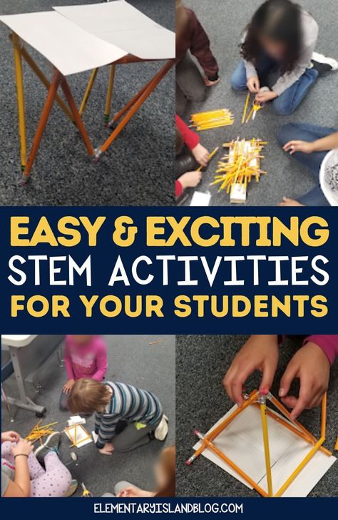 Looking for a free STEM activity for the elementary classroom? Teachers are loving STEM because it's fun, hands-on, and engaging. The challenges are great for team building. This challenge is free and easy to implement. Great for 1st, 2nd, 3rd, and 4th graders. I usually use this challenge for back to school stem, but it can be done at any time. Students will have a great time working together to discuss, design, build, and reflect. Stem Activities For 1st And 2nd Graders, Stem Challenges High School, Teacher Initiated Stem Activities, 2nd Grade Stem Challenges, Stem 2nd Grade, Team Building Stem Activities, Stem Activities Elementary 2nd Grade, Easy Stem Challenges Elementary, Stem Team Building Activities For Kids