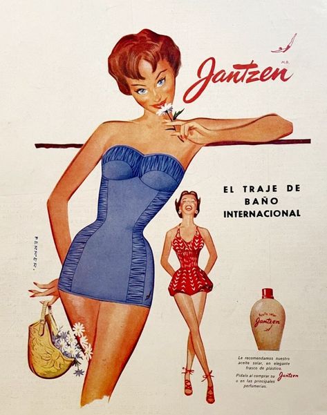 Jantzen 1955 Jantzen Swimwear, Million Dollar Mermaid, Vintage Swimwear, Vintage Swimsuits, Model Poses, Vintage Images, Pin Up, Dior, Vintage Fashion