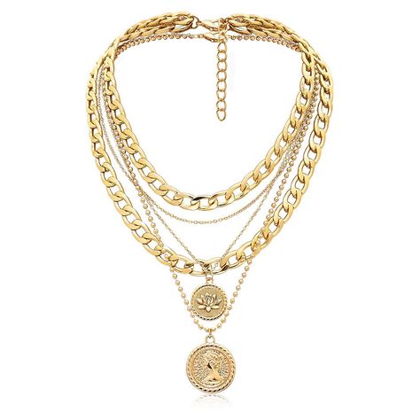 PRICES MAY VARY. Upgraded 5 in 1 Chain Necklaces Multiple Necklaces:The chunky layered necklace is composed of 5 separate necklaces.2 dainty ball chain necklaces with retro portrait coin pendant,2 chunky rose gold chain necklaces,1 dainty chain necklace. High Quality Material: High quality 316L stainless steel, fine texture, smooth touch, more comfortable to wear. Won't rust and fade, sturdy and durable, corrosion-resistant, lead-free and nickel-free, waterproof, suitable for long time wearing a Gold Layered Necklaces, Chunky Gold Chain Necklace, Necklaces For Girls, Chunky Gold Necklaces, Coin Choker, Hypoallergenic Necklace, Chunky Gold Chain, Horoscope Necklace, Vintage Portrait