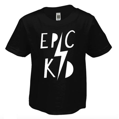 Pin for Later: 36 Toddler Tees That Prove It's So Much More Fun to Dress Your Kid Than Yourself Epic Kid Epic Kid Tee ($18) Kids Tshirt Designs, Boys Graphic Tee, Shirt Print Design, Boy Tees, Toddler Tees, Kid Tees, Toddler Fashion, Boys Shirts, Graphic Shirts