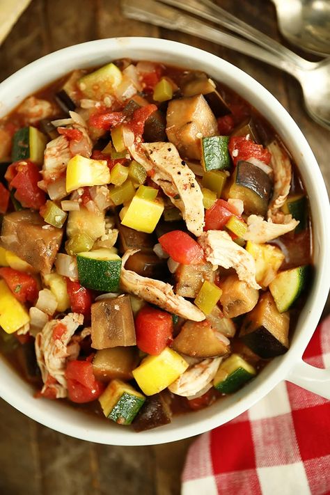 One-Pot Chicken Ratatouille - Southern Bite Chicken Ratatouille Recipe, Chicken Ratatouille, Ratatouille Recipe, Pasta Rice, Classic French Dishes, One Pot Meal, One Pot Chicken, Basil Chicken, French Dishes