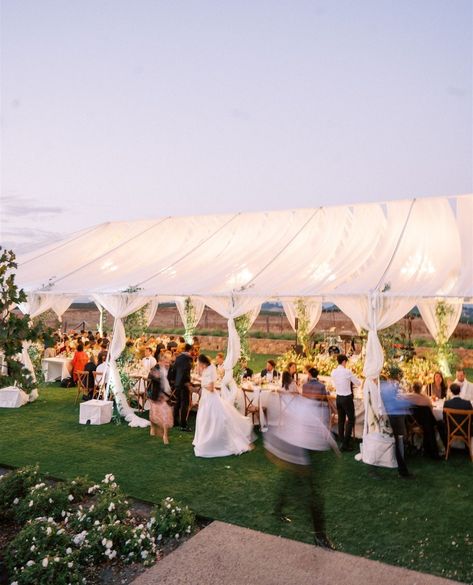 Love stories at the @carnerosresort are always a favorite✨⁠ ⁠ Swipe to unfold this transformation of the stunning tented wedding reception. From day to night, the tent was set with pastel-hued florals and crystal chandeliers, welcoming guests for an unforgettable evening! Planning & Design: @coledrakeevents ⁠ Florals, Design & Production: @flowergirlem ⁠ Photography: @willowandben Lighting: @twilightdesign.biz⁠ Venue & Catering: @carnerosresort⁠ Stationery: @jkdesihncal⁠ Photobooth: @poplife... Outdoor Wedding Tents, Tented Wedding Reception, Tent Decor, Tented Wedding, Tent Decorations, Tent Reception, Rooftop Wedding, Wedding Set Up, Crystal Chandeliers