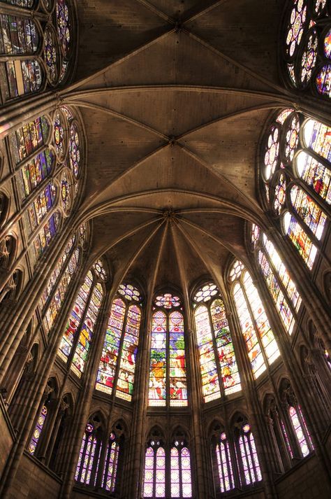 The Cathedral Basilica of Saint Denis | Basilica Saint-Denis Basilica Of St Denis, Ribbed Vault, St Denis, Catholic Churches, Divine Comedy, Cathedral Basilica, Modern Gothic, Stained Glass Church, Medieval Gothic