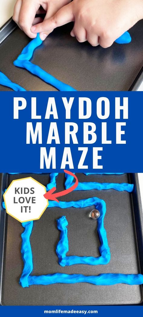 Easy Diy Playdough, Maze Activity, Diy Playdough, Cognitive Activities, School Age Activities, Marble Maze, Explorers Activities, Playdough Activities, Mazes For Kids