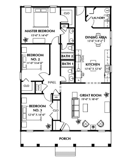 Benkelman Ranch Home Plan 028D-0025 | House Plans and More Pelan Rumah, Floor Plans Ranch, Southern Cottage, Two Story House, Small House Floor Plans, Southern House Plans, Barndominium Floor Plans, House Construction Plan, House Layout Plans