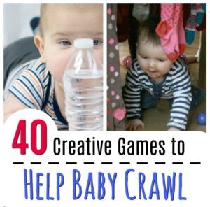 Fun and creative activities to do with baby to help him learn to crawl! Teaching baby to crawl is so easy when it is broken down into these 5 steps. #howweelearn #baby #newmom #crawling #grossmotor Outdoor Activities For 6 Month Old, Teach Baby To Crawl, Help Baby Crawl, Crawling Activities, Baby Development Activities, Teaching Babies, Tummy Time Activities, Sensory Bags, Baby Sensory Play