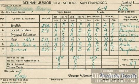 Sample 1950s report card. School Report Card, Report Cards, Report Card Template, Maths Algebra, Academic Motivation, Progress Report, Free Word, Report Card, Sophomore Year