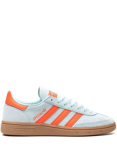 Adidas Handball Spezial "Semi Flash Aqua" Sneakers - Farfetch Colored Sambas, Adidas Handball Spezial, Adidas Handball, Handball Spezial, Colorful Sneakers, Preppy Shoes, Shoe Inspo, Swag Shoes, Sneakers Blue