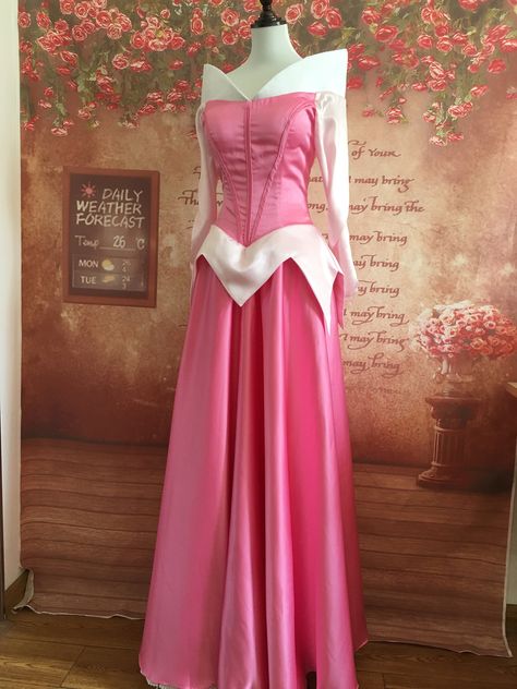 Aurora Pink Dress, Aurora Outfit, Princess Aurora Dress, Disney Skirt, Dr Wardrobe, Measure Waist, Aurora Dress, Princess Cosplay, Handmade Costumes