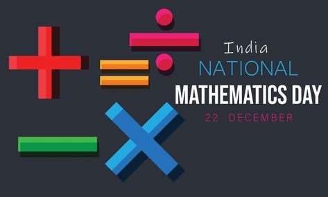 National Mathematics Day India. background, banner, card, poster, template. Vector illustration. National Mathematics Day, India Background, Mathematics Day, Card Poster, Background Banner, Poster Template, The National, Vector Art, Vector Free