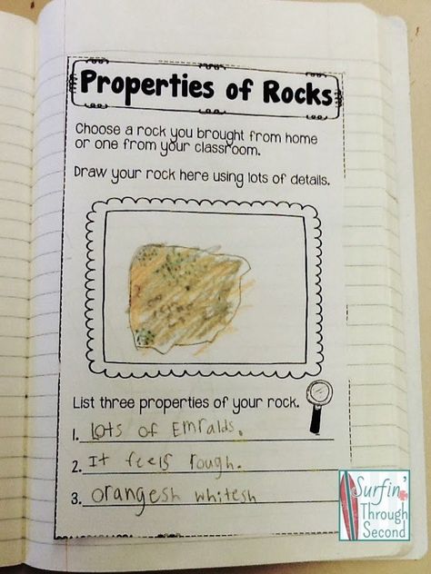 Rock and Minerals Unit -Fun interactive notebook to teach about rocks and minerals. Geared for 1st and 2nd grade Rock Unit, Grade 3 Science, Rock Science, Unit Studies Homeschool, Rock And Minerals, Rock Cycle, Third Grade Science, Interactive Science, 4th Grade Science