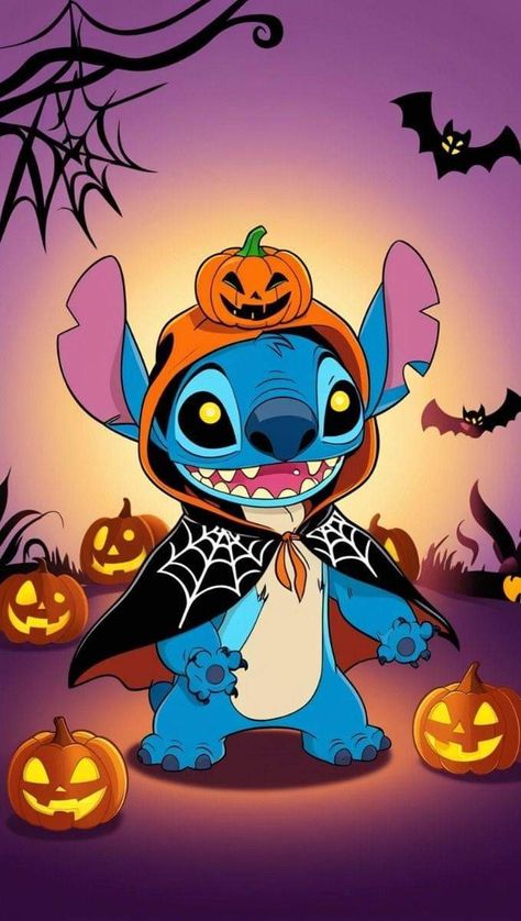 Disney Autumn Wallpaper, What Wallpaper, Halloween Stitch, Lilo And Stitch Characters, ليلو وستيتش, Helloween Wallpaper, Happy Halloween Pictures, Halloween Wallpaper Iphone Backgrounds, Stitch Stuff