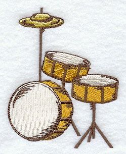 Cool Drum Set, Music Quilts, Drum Drawing, Embroidery Theme, Music Notes Art, Freestanding Lace Embroidery, Diy Bag Designs, Side Stitch, Music Themed