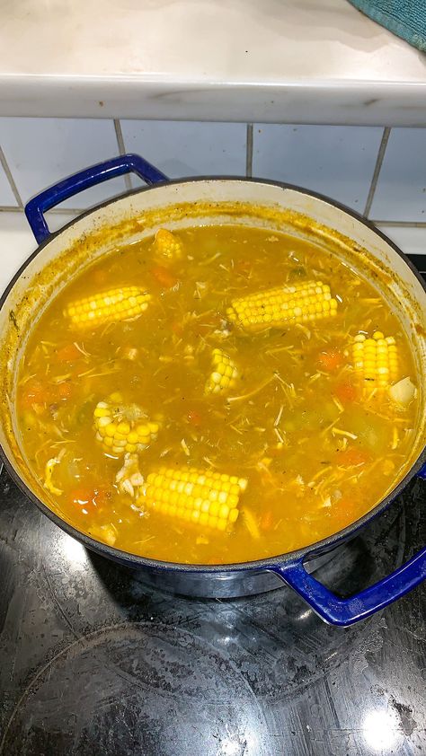 Jamaican Pumpkin Beef Soup, Jamaica Chicken Soup, Jamaican Soup Chicken, Caribbean Chicken Soup Recipes, Chicken Soup Jamaican, Pumpkin Soup Jamaican, Jamaican Corn Soup, Jamaican Chicken Soup Recipe, Jamaican Chicken Soup With Dumplings