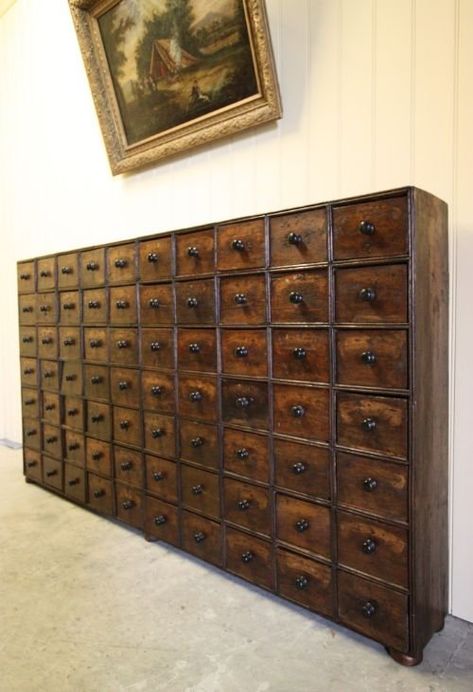 GEORGIAN ANTIQUE OAK APOTHECARY CHEST Apothecary Furniture, Apothecary Chest, Georgian Interiors, Georgian Furniture, Apothecary Cabinet, Antique Chest, Antique Cabinets, Fantastic Furniture, Beautiful Furniture