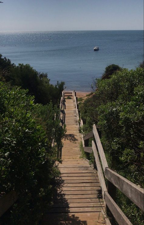 Beach stairs summer warm sunny day Melbourne weekend Mount Martha, Melbourne Beach, Cruel Summer, On Beach, Trip Planning, Melbourne, How To Plan, Water, Travel